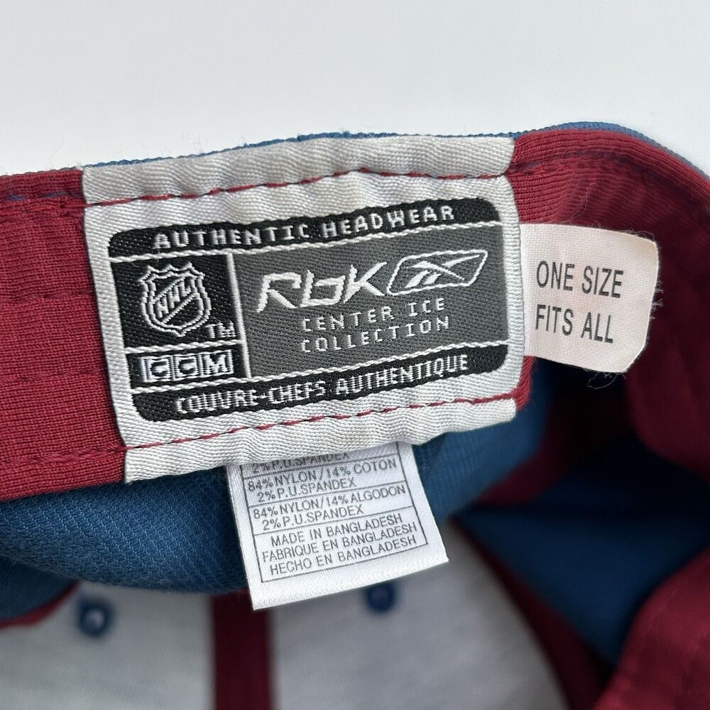 Colorado Avalanche Reebok Hockey Cap Center Ice Collection Blue Burgundy OSFA - Picture 4 of 10